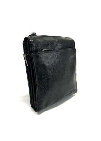 Чорна шкіряна чоловіча маленька молодіжна міні сумка через плече No Brand (292404339)