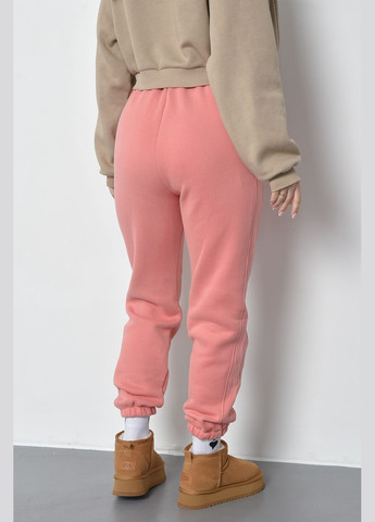 Спортивні штани жіночі на флісі персикового кольору Let's Shop (285779390)