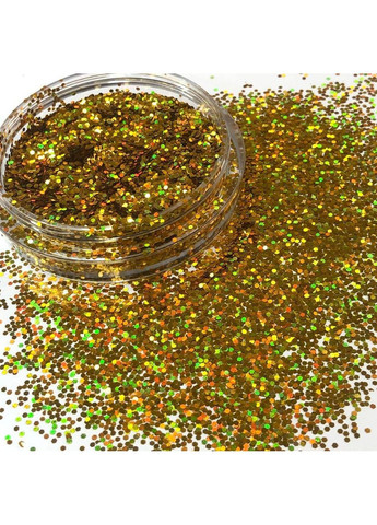 Глиттер 1 кг, мелкая декоративная чешуя - золото голограмма Plus-plus (352747572)