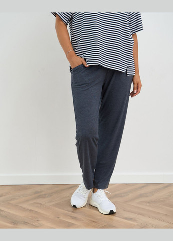 Темно-синя всесезон піжама жіноча футболка зі штанами смужка розмір 2xl, 3xl, 4xl, 5xl футболка + штани Nicoletta Піжама