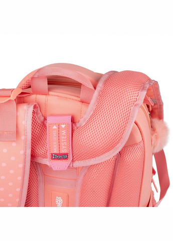 Шкільний рюкзак, каркасний, два відділення, дві бічні кишені, розмір 39,5*29*14см, кораловий Dolly Dog 1 Вересня (266911659)