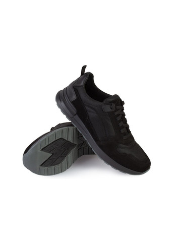 Черные демисезонные кроссовки мужские бренда 9200454_(3) ModaMilano