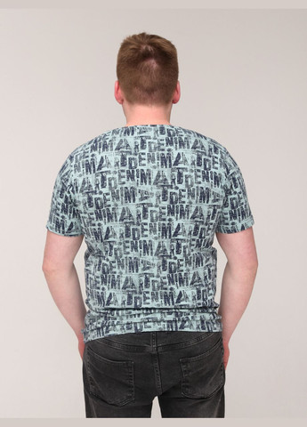 Светло-зеленая футболка мужская светло-зеленая с надписями хлопок стрейч с коротким рукавом Bagarda Пряма