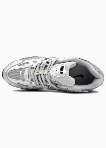 Срібні Осінні кросівки чоловічі і жіночі nike p6000 white silver black | найк р6000 білі No Brand
