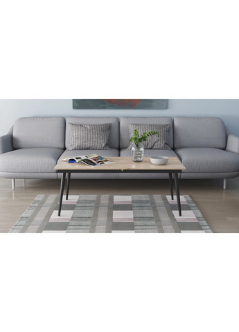 Стіл журнальний трансформер Dandi Small 45x120(160)x70 Чорний метал ДСП 16 мм (FRD-106798) Ferrum-decor (353499189)