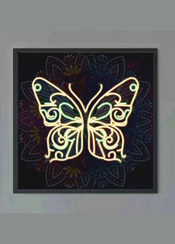 Алмазна вишивка світна вночі Метелик квіти алмазна мозаїка за номерами No Brand 5955 (282959771)