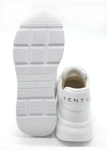 Білі всесезонні жіночі кросівки білі шкіряні k-19-1 235 мм (р) Kento