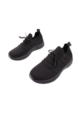 Чорні кросівки жіночі чорні текстиль Fashion 85-24LK