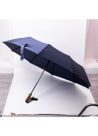 Синий зонт автоматический с деревянной ручкой классический из полиэстера диаметр 116 см hp-23-8bl Yiwu (369142832)