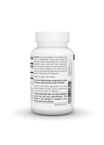 Натуральна добавка Green Tea Extract 500 mg, 60 таблеток Source Naturals (396299348)