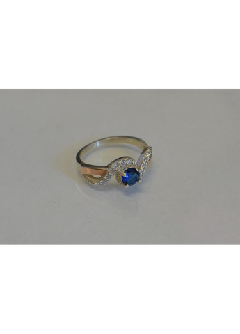 Срібна каблучка з золотими напайками Silver Style (367268279)