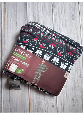 Піжама з новорічним принтом, чоловічий, L 52/54 Livergy (370859208)