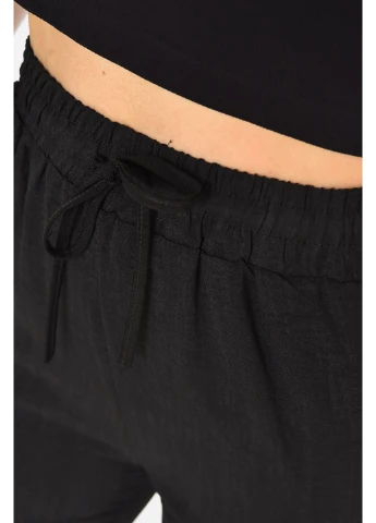 Штаны женские однотонные черного цвета Let's Shop (393946349)
