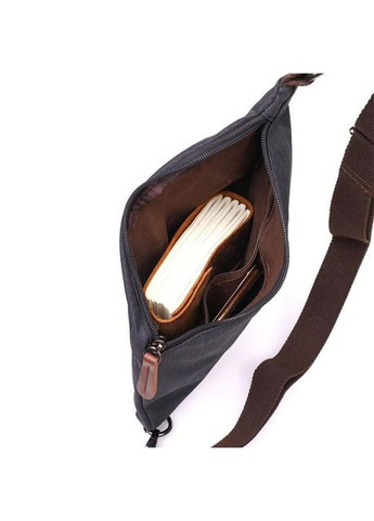 Сумка чоловіча через плече із текстилю слінг Чорний 85709 Vintage (317365287)