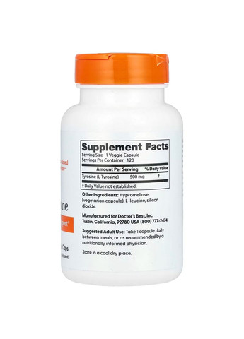 Тирозин L-Tyrosine 120 капс Doctor's Best (357342312)