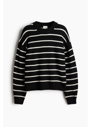 Комбинированный зимний вязаный джемпер H&M