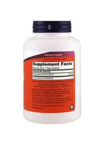 CoQ10 30 mg 120 Veg Caps Now Foods (362419271)