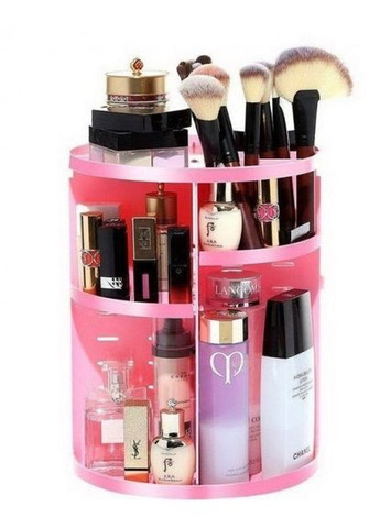 Компактный органайзер Beauty Box вращающийся для косметики розовый (1756375335) No Brand (333800225)