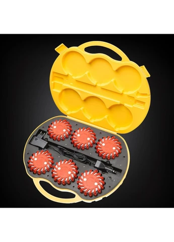 Комплект ліхтарів сигнальних M-Flare 65 Lm Amber Magnet Synch 12/220V IPX7 6 шт Mactronic (398287366)