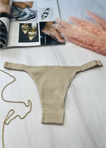 Трусики бразилианы хлопковые в рубчик Dyana Intimates (349513381)