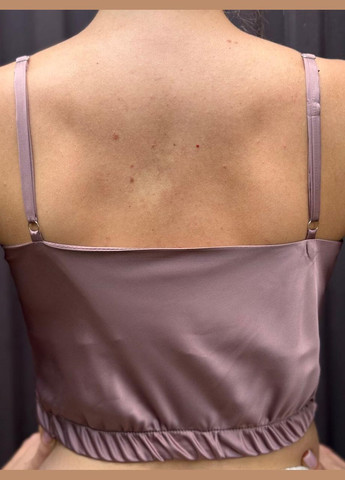 Топ на резинці з шовку Армані Шоколадний Maybel (338881400)