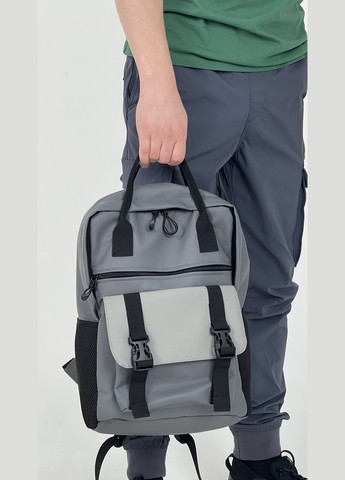 Мужской рюкзак Канкун, комбинированный серый в экокоже с отделением для ноутбука ToBeYou kankun m (280930885)