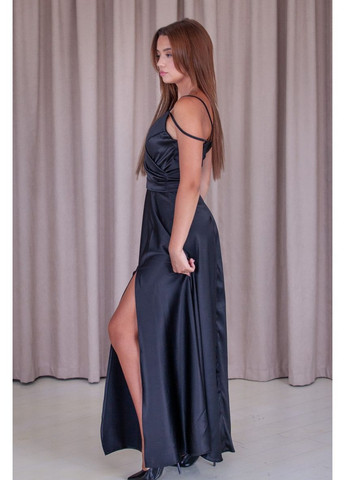 Чорна вечірня плаття а-силует First Woman однотонна