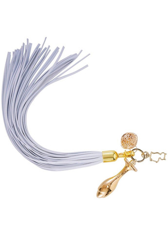 Металлическая анальная пробка Хвост пони SEVANDA White Pony-Tail Anal Rose-shape Plug Lockink (315497948)