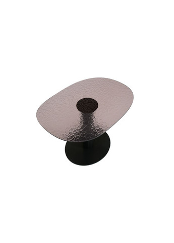 Стіл журнальний Малібу S венеціанське коричневе скло, нога метал графіт Prestol (352267763)