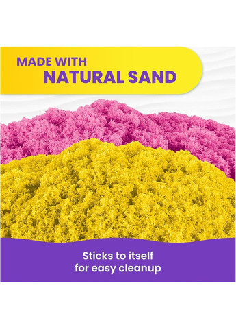 Набір кінетичного піску Kinetic Sand "Казкові квіти" 2 кольори 227 г, кінетичний пісок Squish Blossom Blooming Flower Spin Master (360715716)
