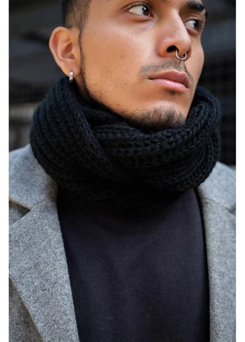 Шарф Хомут Мужской Without Scarf Теплый Seli No Brand (393580843)