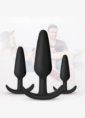 Силіконова анальна пробка Long Deluxe Series M розмір No Brand (314808158)