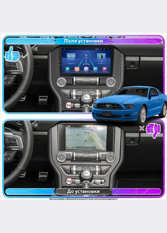 Штатна магнітола для Ford Mustang VI 2014-2017 екран 9" 4/64Gb 4G Wi-Fi GPS Top 1 шт. Lesko (336203572)