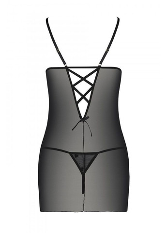 Рубашка с вырезами на груди + стринги LOVELIA CHEMISE black S – M- Passion (297587912)