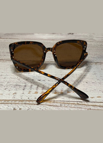 Окуляри жіночі сонцезахисні стильні леопард форма квадрат коричневі LIGHT (315889501)