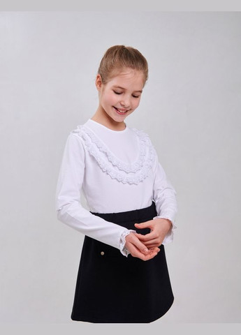 Блузка-футболка (довгий рукав) Білий Smil (307904831)