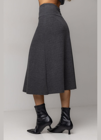 Спідниця-трапеція у рубчик довжиною міді Lurex (305569523)