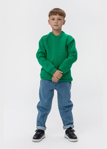 Mago світшот однотонний дитячий t360 104 см (2000990168900w) shop (2000990168900) однотонний зелений повсякденний