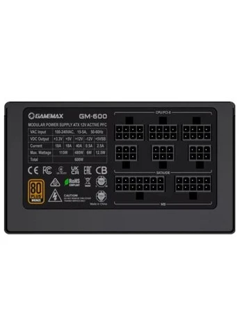 Блок живлення 600W GM-600 Modular (GM-600 Modular) GameMax (390918322)