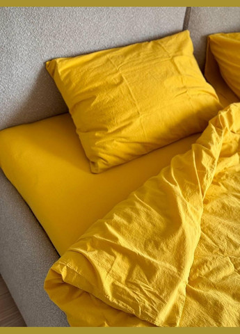 Постельное белье Антиаллергенное Евро 200х220 наволочка 70х70 2шт Желтый (П4К-al-sikel-var-006-01) No Brand (348094822)