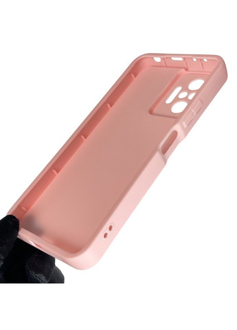 Чехол силиконовый Soft Touch с 3D принтом злой котик для Redmi Note 10 Pro 4G розовый (Полная защита камеры) Xiaomi (378978146)