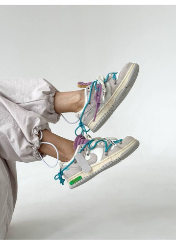 КРОСІВКИ ЖІНОЧІ NIKE SB DUNK LOW X OFF WHITE LOT 36:50 НАЙК СБ ДАНК No Brand білі демісезони (367175342)