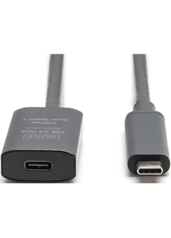 Дата кабель USB-С to USB-C 5.0m M/F USB3.2 Gen2 Active 10G (DA-73112) Digitus (391740131)