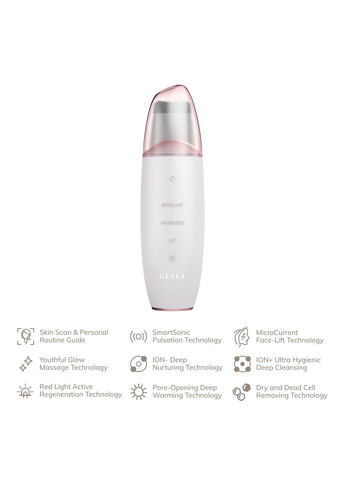 Микротоковый скраббер для кожи и устранение черных точек MicroCurrent Skin Scrubber&Blackhead Remover 9в1 starlight GESKE (341525922)