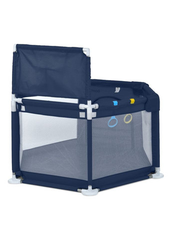 Детская кровать-манеж синяя для новорожденных и малышей игровое пространство для безопасного отдыха Bambi (368756317)