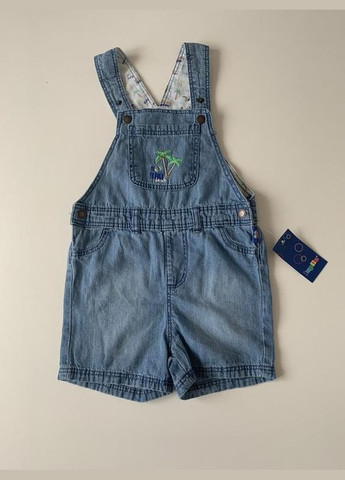 Напівкомбінезон джинсовий,з кишенею та регулюючими шлейками на кнопках для хлопчика 314493 блакитний Lupilu (263433303)