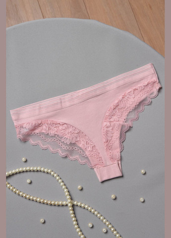 Труси жіночі однотонні рожевого кольору Let's Shop (284116985)