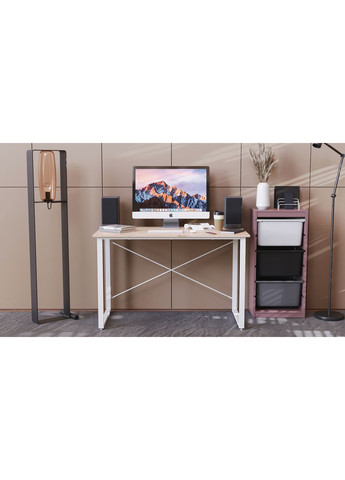 Компьютерный стол Дейв 75x120x70 белый ДСП Дуб Артизан 16мм (FRD-102179) Ferrum-decor (353499656)