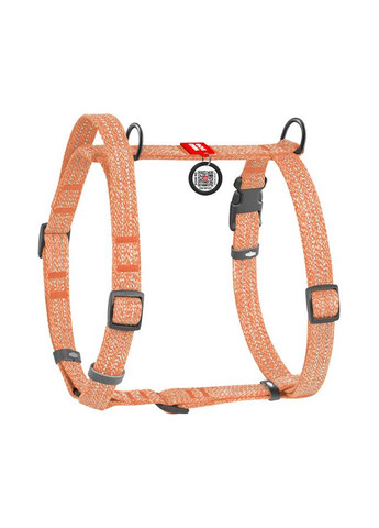 Шлея для собак з ручкою з відновленої бавовни анатомічна Н-подібна WAUDOG Re-cotton з QR-паспортом, світловідбивна, пластиковий No Brand (363201146)