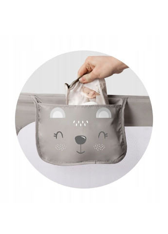 Захисний бар'єр на ліжко з кишенею системою блокування для захисту дитини від випадання 150х66х35 см (479934-Prob) Сірий Unbranded (326738198)